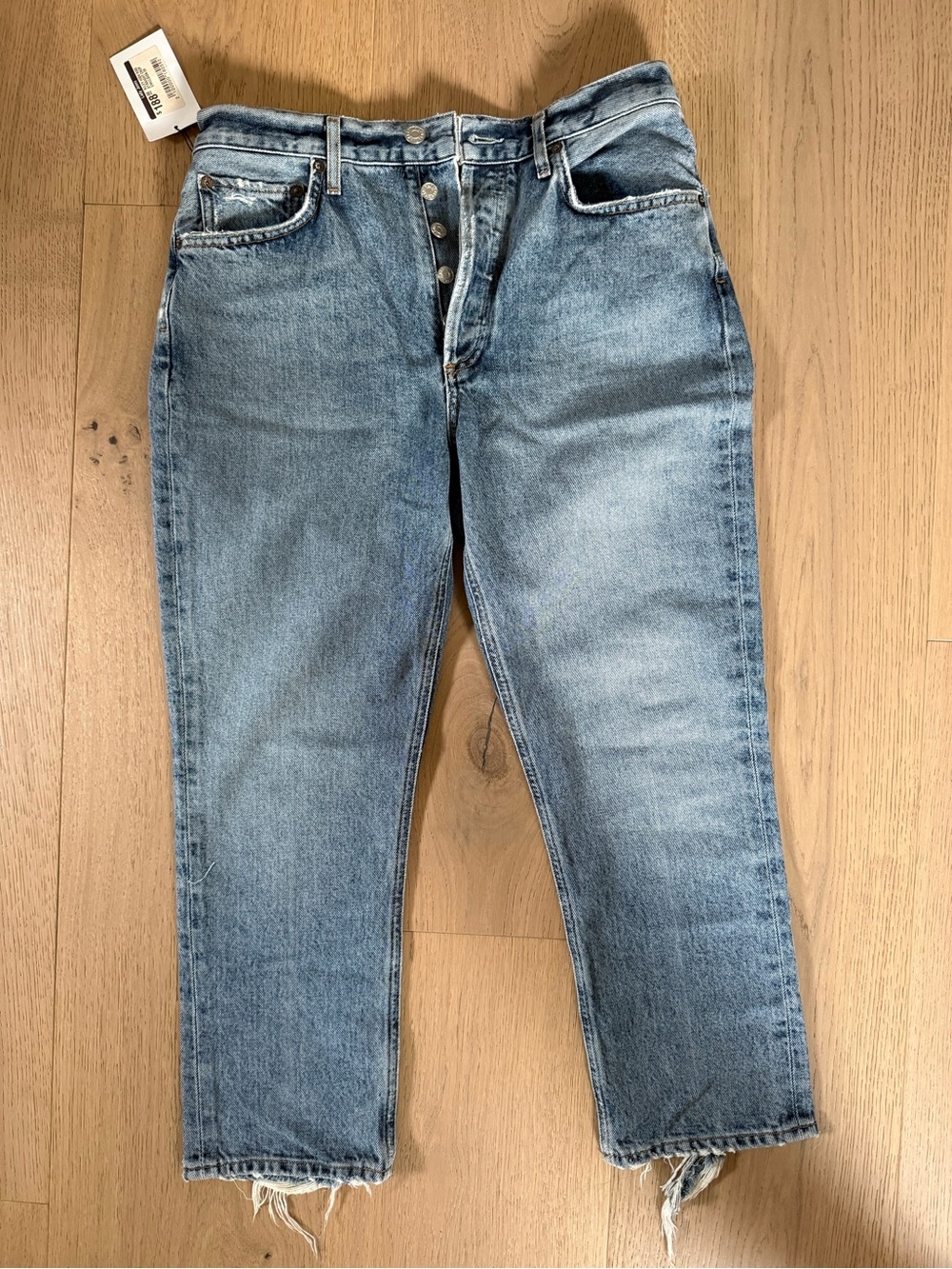 Agolde Light Blue Denim Jeans - Riley high rise straight crop size 29 - tags on